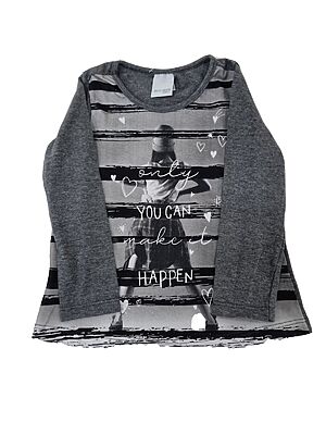 Camiseta Manga Longa Fem Infantil - Tam: 2