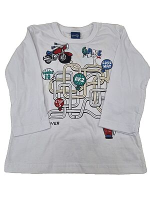 Camiseta Manga Longa Masc Infantil - Tam: 1