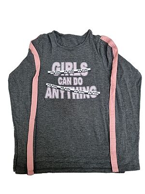 Camiseta Manga Longa Fem Infantil - Tam: 14